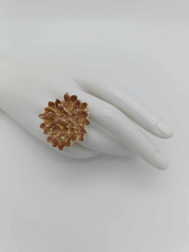 Bague en porcelaine froide Dahlia 