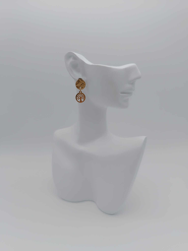 Boucles d'oreilles en métal Arbre de vie