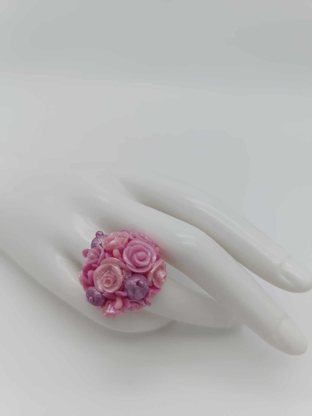 Bague en porcelaine froide Bouquet 