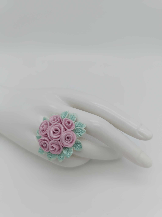 Bague en porcelaine froide Bouquet 