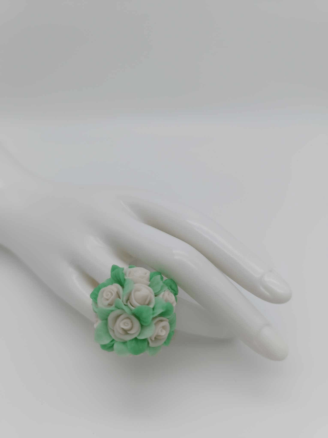 Bague en porcelaine froide Bouquet 