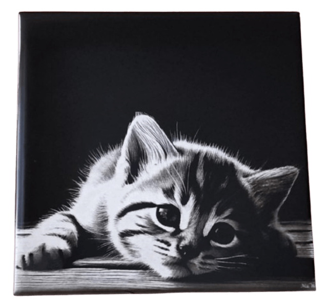 Faïence décorative Chat