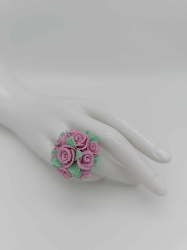 Bague en porcelaine froide Bouquet 