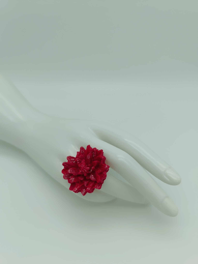 Bague en porcelaine froide Dahlia 