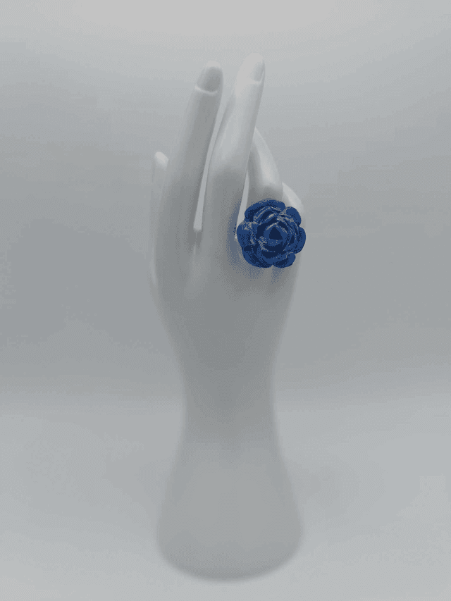 Bague en porcelaine froide Grande fleur