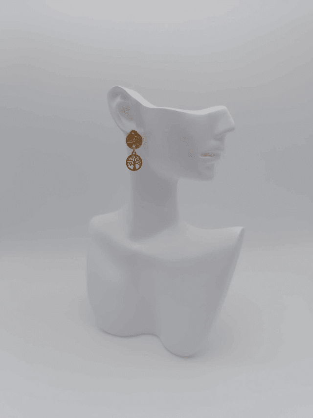 Boucles d&#039;oreilles en métal Arbre de vie