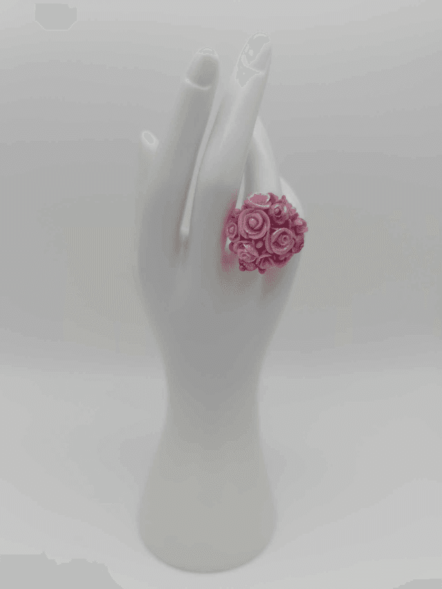 Bague en porcelaine froide Bouquet 