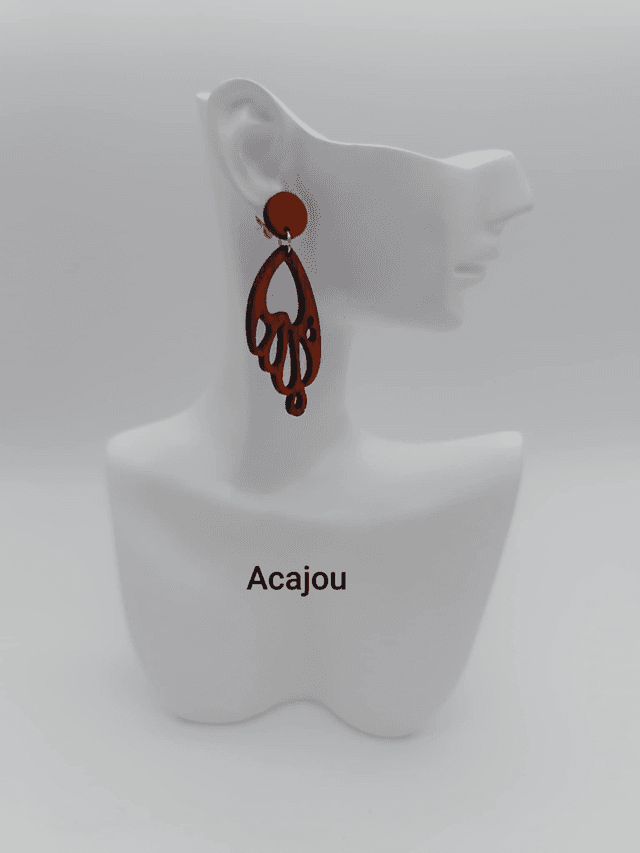 Boucles d&#039;oreilles en bois Aile de papillon