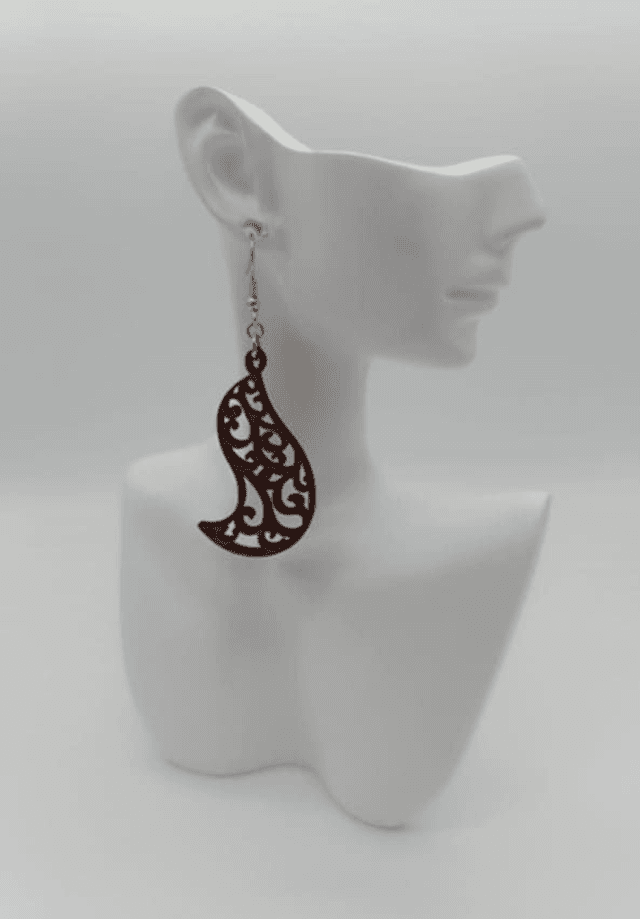 Boucles d&#039;oreilles en bois Larme