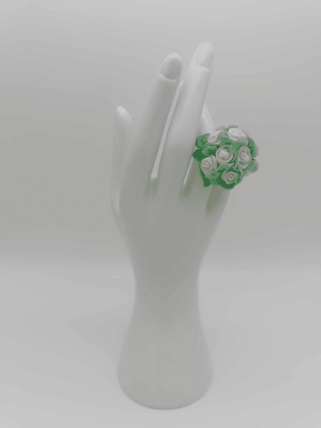 Bague en porcelaine froide Bouquet 