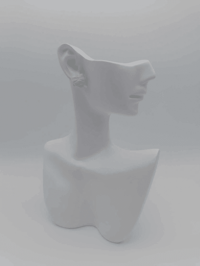 Puces d&#039;oreilles en porcelaine froide Coeurs 