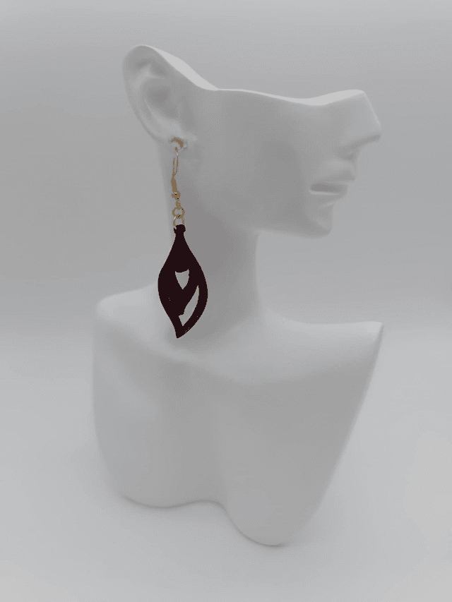 Boucles d&#039;oreilles en bois Goutte