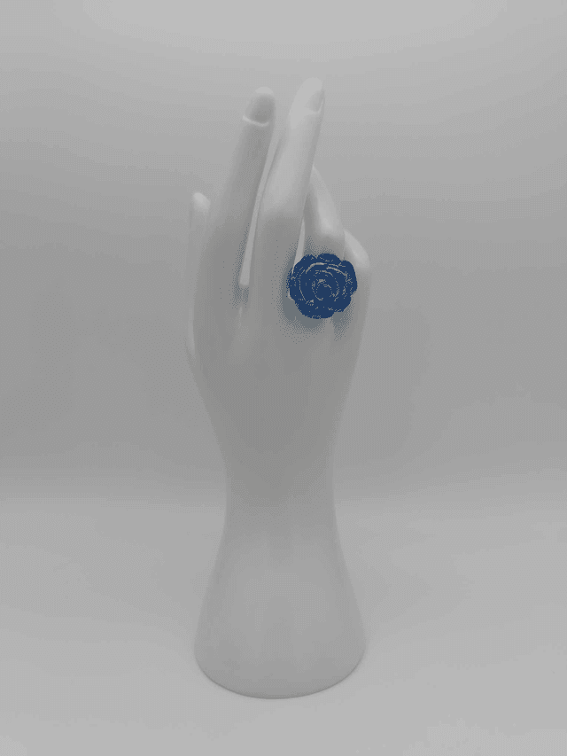 Bague en porcelaine froide Fleur 