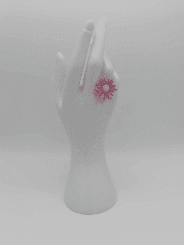 Bague en porcelaine froide Grande marguerite