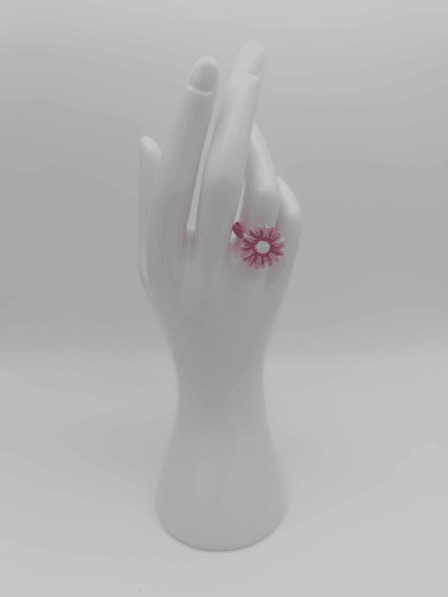Bague en porcelaine froide Petite marguerite