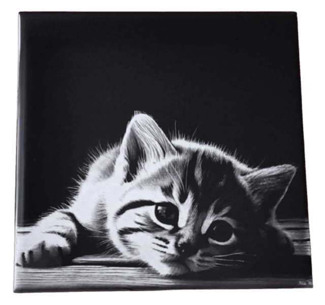 Faïence décorative Chat