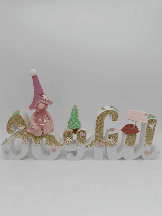 Décoration de Noël en bois et porcelaine froide