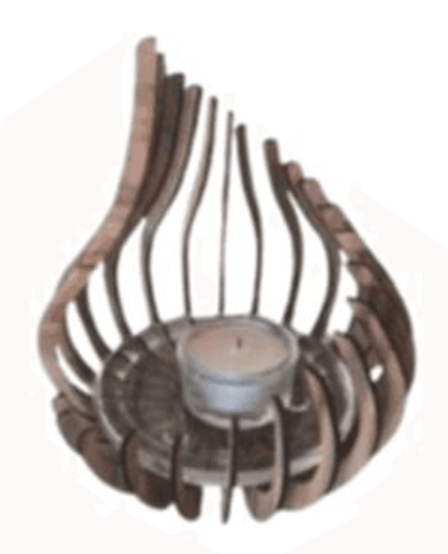 Photophore en bois